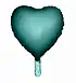 18" Kalp Makaron Mavi Folyo Uçan Balon