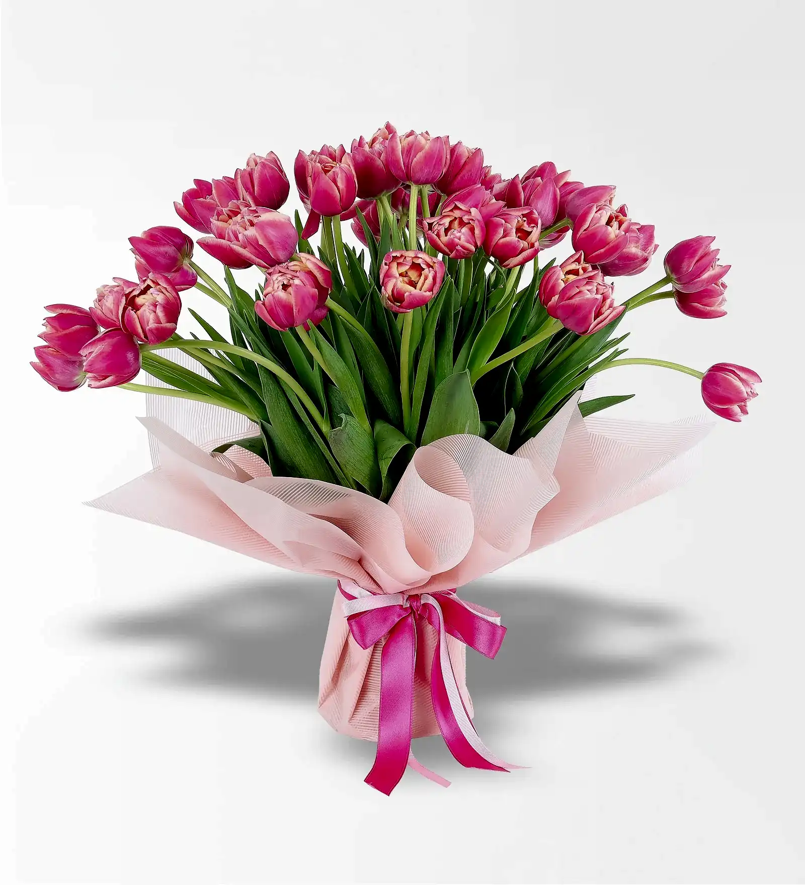 50 Adet Pembe Lale Buketi