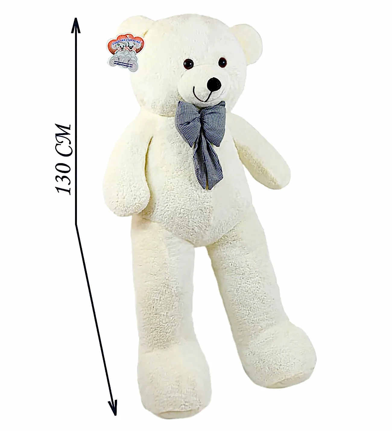 130 Cm Papyonlu Büyük Beyaz Ayıcık