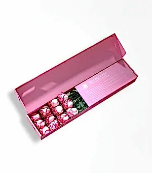 Pembe Kutuda 12 Adet Pembe Gül